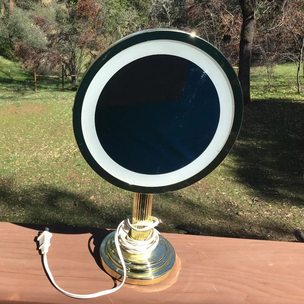 Brass Adjustable Magnified Lighted Vanity Table Mirror PRICE BREAK 11/17/23 - Picture 1 of 5
